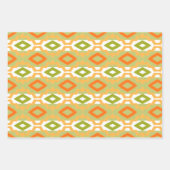 Weiß grün und orange geschenkpapier set (Vorderseite 2)