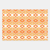 Weiß grün und orange geschenkpapier set (Vorderseite)