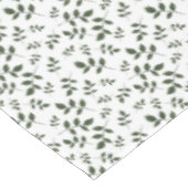 Weiß-grüne Muster Blätter elegant stilvoll Tischdecke (Schrägansicht)
