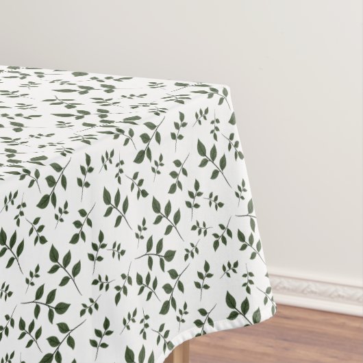 Weiß-grüne Muster Blätter elegant stilvoll Tischdecke (Beispiel)