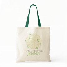 Weiß grüne posy danke Trauzeugin Hochzeit