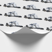 Weiß-halb Sattelzug Geschenkpapier (Ecke)