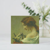 Weiß Halloween Einladung (Stehend Vorderseite)