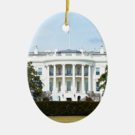 Weiß Haus vom Rasen Keramik Ornament