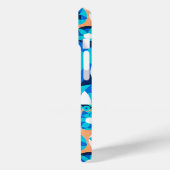WEISS HAWAII BLUE BLUES BOLD FLORAL GEM MONOGRAM Case-Mate iPhone HÜLLE (Rückseite / Links)