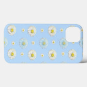Weiß & hellblau Daisy Muster Case-Mate iPhone Hülle (Rückseite (Horizontal))