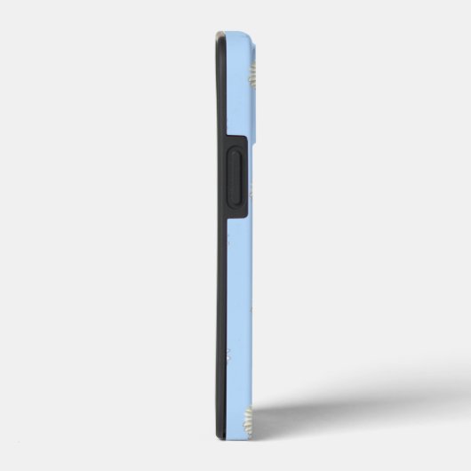 Weiß & hellblau Daisy Muster Case-Mate iPhone Hülle (Rückseite / Rechts)