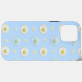 Weiß & hellblau Daisy Muster Case-Mate iPhone Hülle (Rückseite (Horizontal))