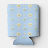 Weiß & hellblau Daisy Muster Dosenkühler (Rückseite)
