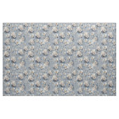 Weiß & hellblau Silky-Blume wiederholen Stoff (Fat Quarter (45,7 x 55,9 cm))