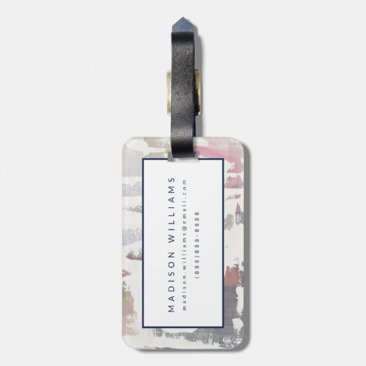 Weiß heraus erntet gepäckanhänger (Rückseite vertikal)