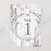 Weiß Holz Rustikale Hochzeitssitze Tischnummer (Vorne/Hinten)