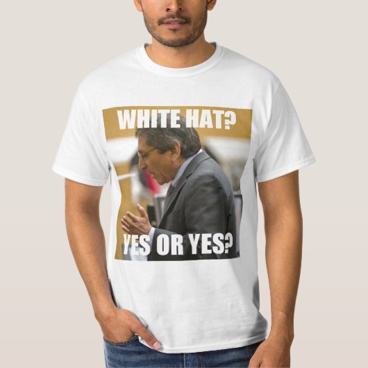 Weiß-Hut Juans Martinez? Ja oder ja? T-Shirt (Vorderseite)