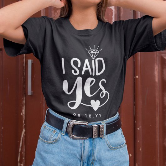 Weiß, ich sagte ja Diamond und Herzinfarkt T-Shirt