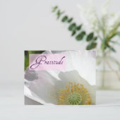 Weiß-Island-Mohnkarte Postkarte (Stehend Vorderseite)