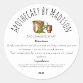 Weiß | Kennzeichnung pflanzlicher Erzeugnisse Runder Aufkleber (Vorderseite)