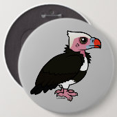 Weiß-köpfiger Geier Button (Vorne & Hinten)