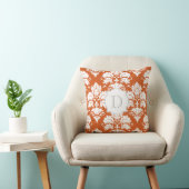 Weiß & Kürbiskissen Mit Monogramm Kissen (Stuhl )