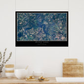 Weiss Lake Alabama Satellite Poster Karte (Küche)