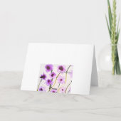 Weiß Lila, blumengeschmücktes Brautparty Karte (Rückseite)