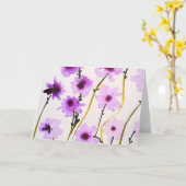 Weiß Lila, blumengeschmücktes Brautparty Karte (Gelbe Blume)