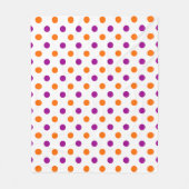 Weiß Lila Orange Punkte Muster Fleecedecke (Vorderseite)