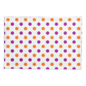Weiß Lila Orange Punkte Muster Kissenbezug (Rückseite)