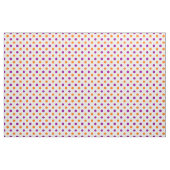 Weiß Lila Orange Punkte Muster Stoff (Yard (91,4 cm))