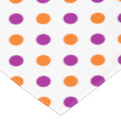 Weiß Lila Orange Punkte Muster Tischdecke (Schrägansicht)