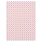 Weiß Lila Orange Punkte Muster Tischdecke (Vorderseite)