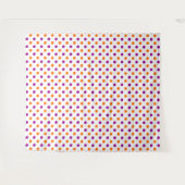 Weiß Lila Orange Punkte Muster Wandteppich (Vorderseite (Horizontal))