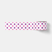 Weiß Lila Rosa Punkte Muster Satinband (Vorderseite)