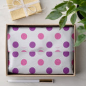 Weiß Lila Rosa Punkte Muster Seidenpapier (Geschenk)