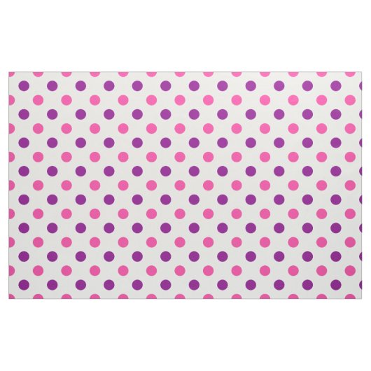 Weiß Lila Rosa Punkte Muster  Stoff (Fat Quarter (45,7 x 55,9 cm))