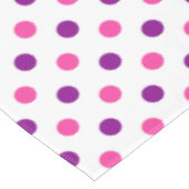 Weiß Lila Rosa Punkte Muster Tischdecke (Schrägansicht)