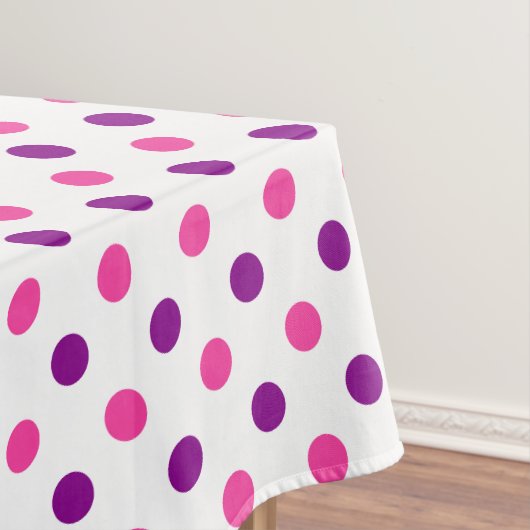 Weiß Lila Rosa Punkte Muster Tischdecke (Beispiel)