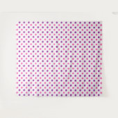 Weiß Lila Rosa Punkte Muster  Wandteppich (Vorderseite (Horizontal))