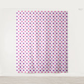 Weiß Lila Rosa Punkte Muster  Wandteppich (Vorderseite)