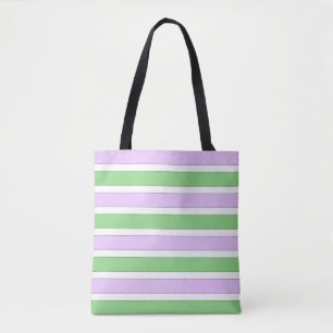 Weiß-, lila und Grünestreifen-Taschen-Tasche Tasche