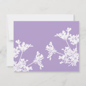 Weiß & lila Wildblume Beerdigung Danke Karte (Rückseite)