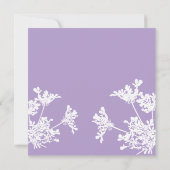 Weiß & lila Wildblume Beerdigung Danke Karte (Rückseite)