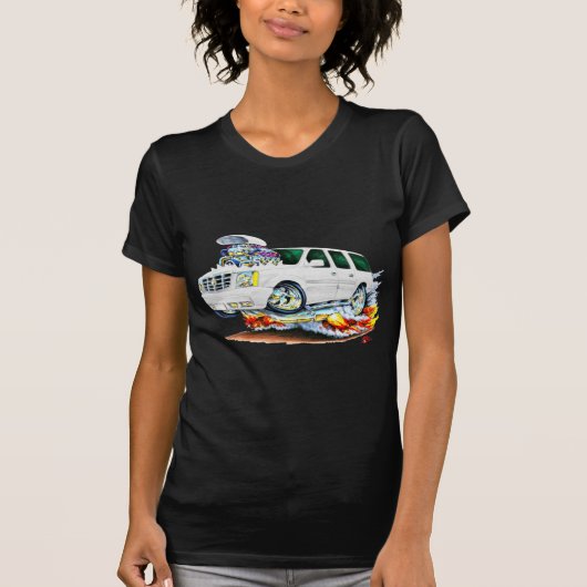 Weiß-LKW Cadillacs Escalade T-Shirt (Vorderseite)