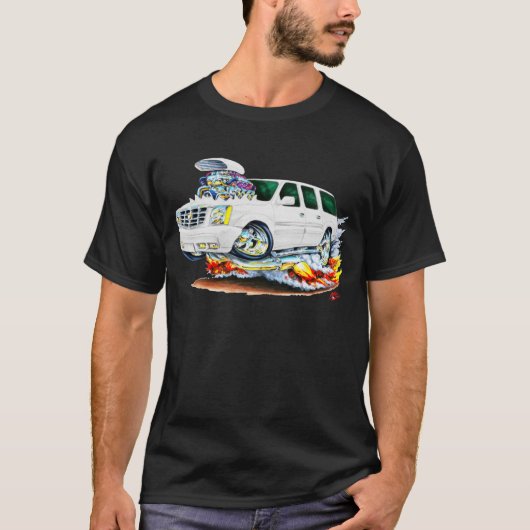 Weiß-LKW Cadillacs Escalade T-Shirt (Vorderseite)