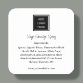 Weiß | Logo-Produktkennzeichnungen Quadratischer Aufkleber