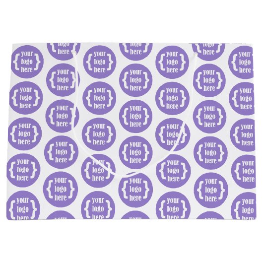 Weiß, Logo-Werbebeutel Große Geschenktüte (Vorderseite)