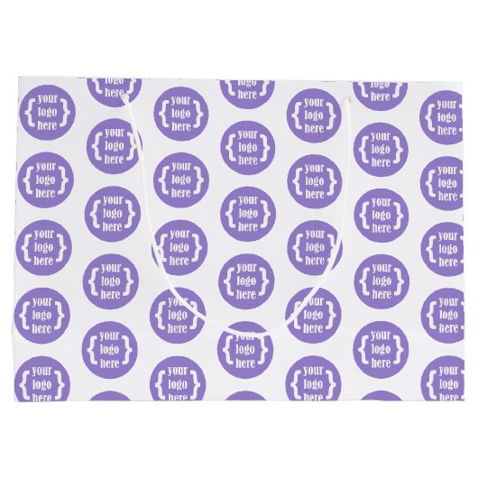 Weiß, Logo-Werbebeutel Große Geschenktüte (Rückseite)