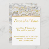 WEISS MARBLE GOLD SAVE THE DATE (Vorne/Hinten)