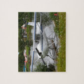 Weiß, Marineschiffe und graues Flugzeug, Alaska Puzzle (Vertikal)