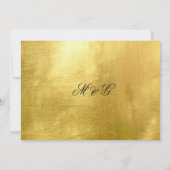 Weiß & Metallic Gold Save The Date (Rückseite)