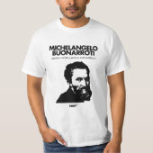 Weiß Michelangelos Buonarroti T - Shirt (Vorderseite)